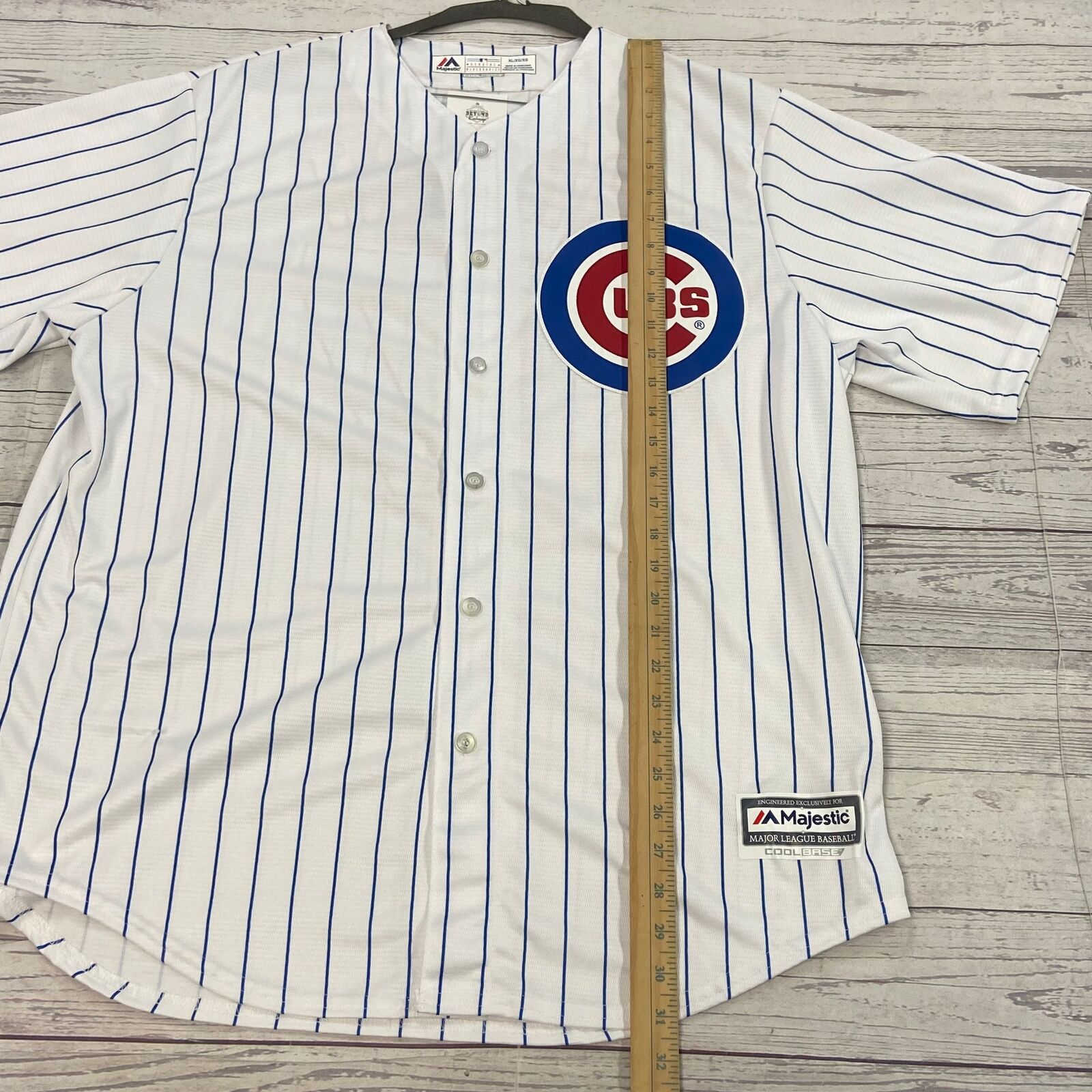 Buy the Mens Blue Chicago Cubs Short Sleeve Baseball-MLB Jersey Size Medium