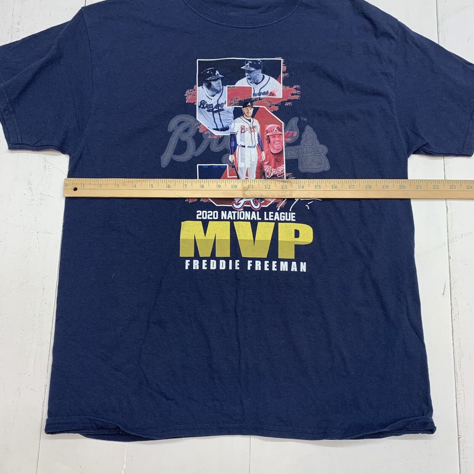 Braves Freddie Freeman 2020 MVP mens Short Sleeve Shirt Size Large