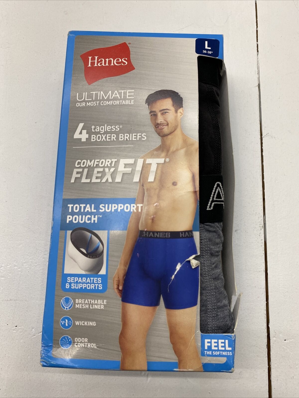 Hanes Ultimate Men's Cotton Boxer Brief Underwear, Comfort Flex