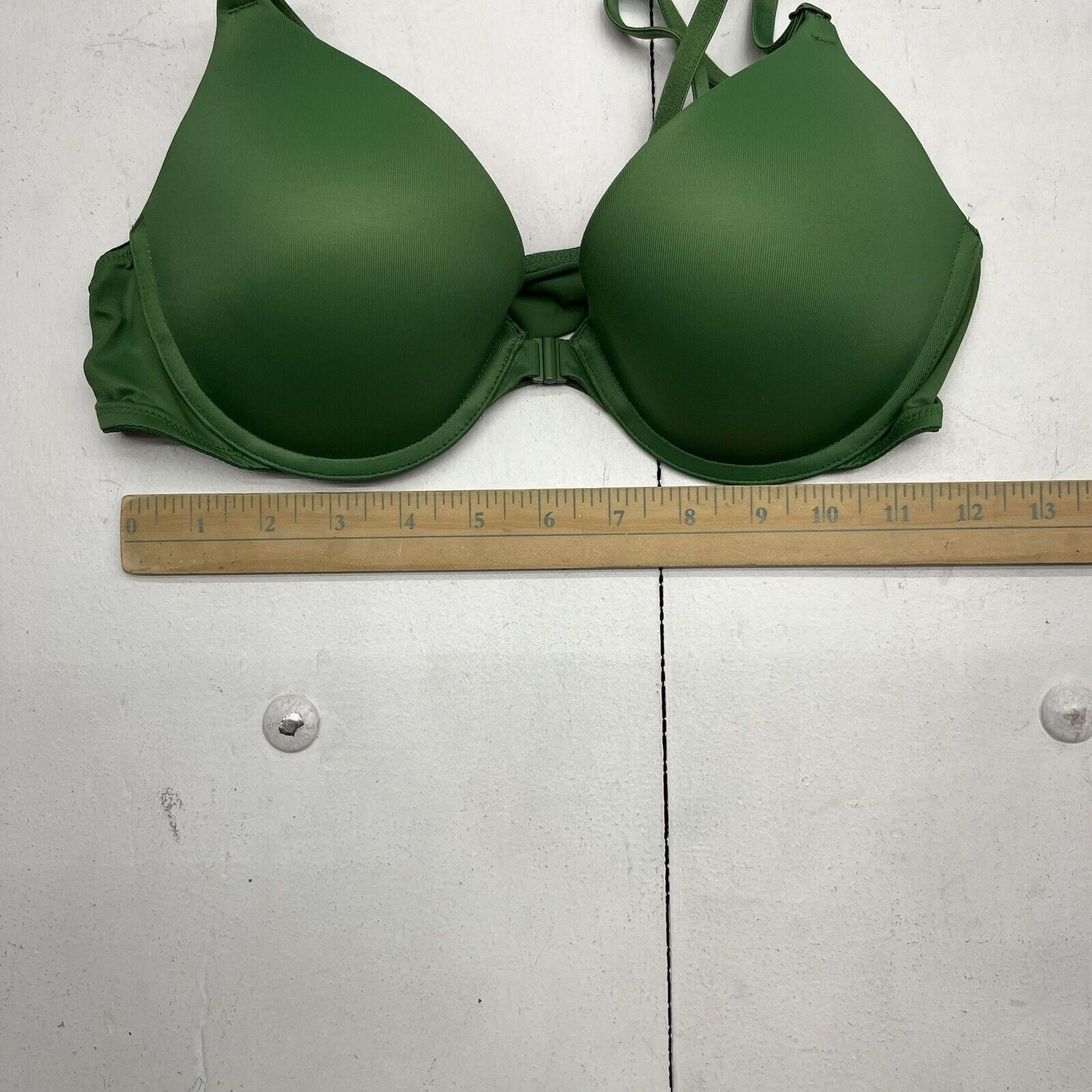 PINK Forest Green Wear Everywhere Front Close Push-Up Bra Women's Size -  beyond exchange
