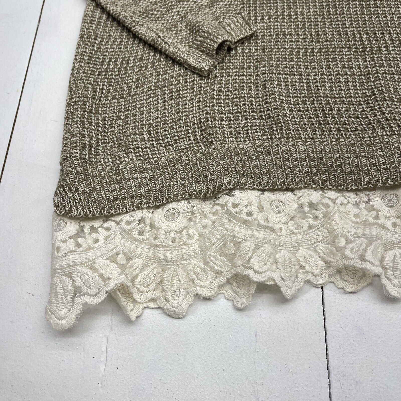 Lace Hem Sweater