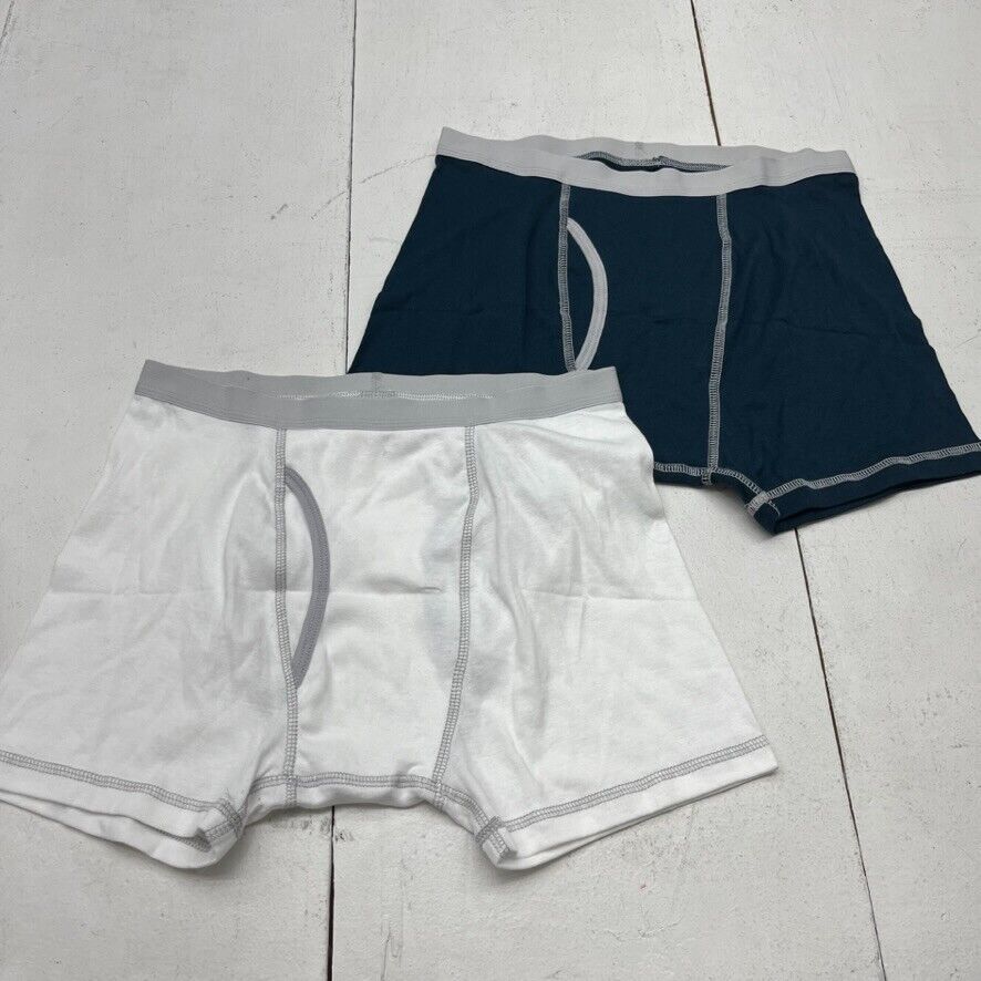 Boys 2 Pack Trunks - White/Grey