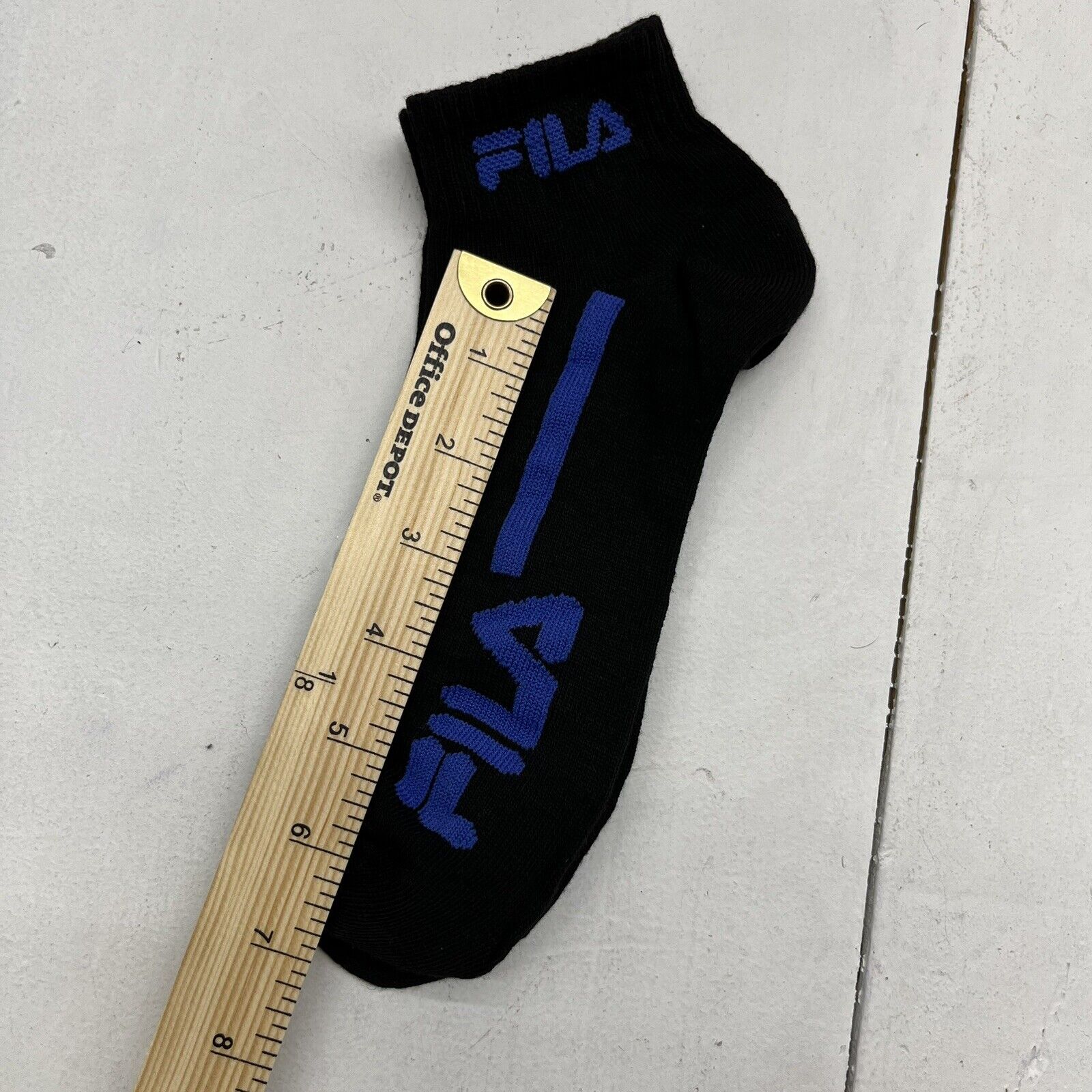 Fila 3 Pack Of Black & Blue Ankle Socks Mens One Size NEW - beyond exchange