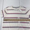 Old Navy White Softest Stripe Short Sleeve T Shirt Youth Boys Size Small