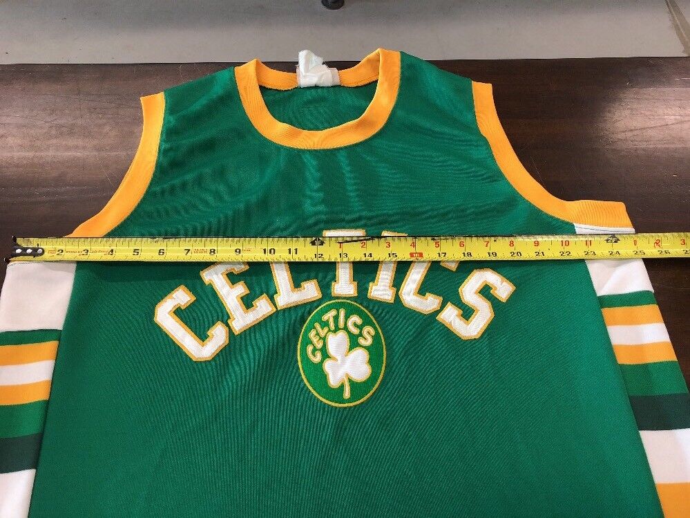 Celtics Green Yellow Stitch Basketball Jersey Majestic Hardwood Classics  Boston